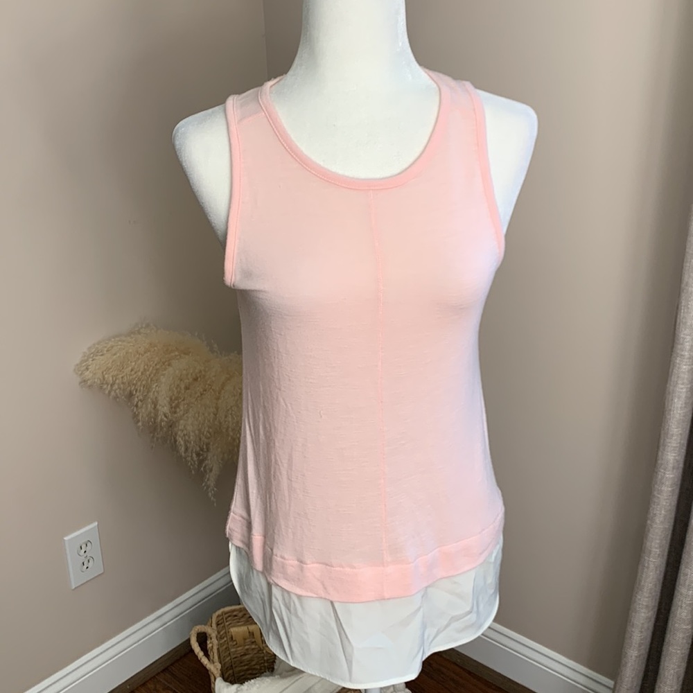 J. Crew Drapey Tank with Key-
hole Back  Hem